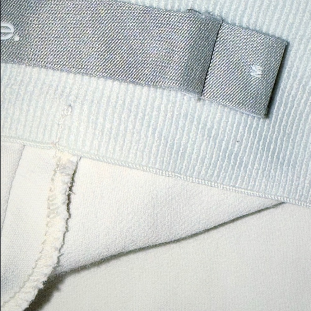 Vince stitch front seam ponte legging pants split hem Gesso light grey Medium - Picture 7 of 16
